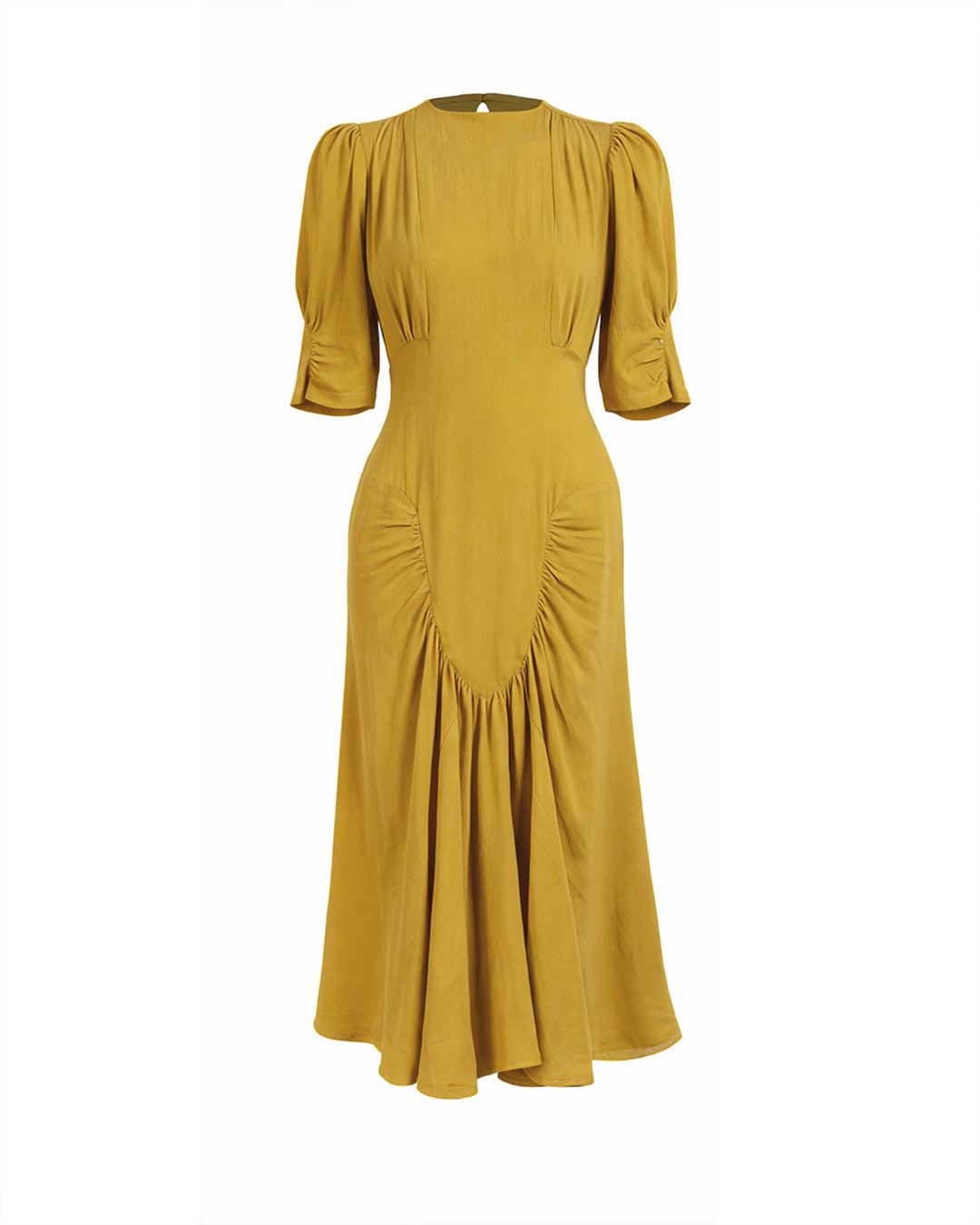 1940s Madison Tea Dress - Mustard