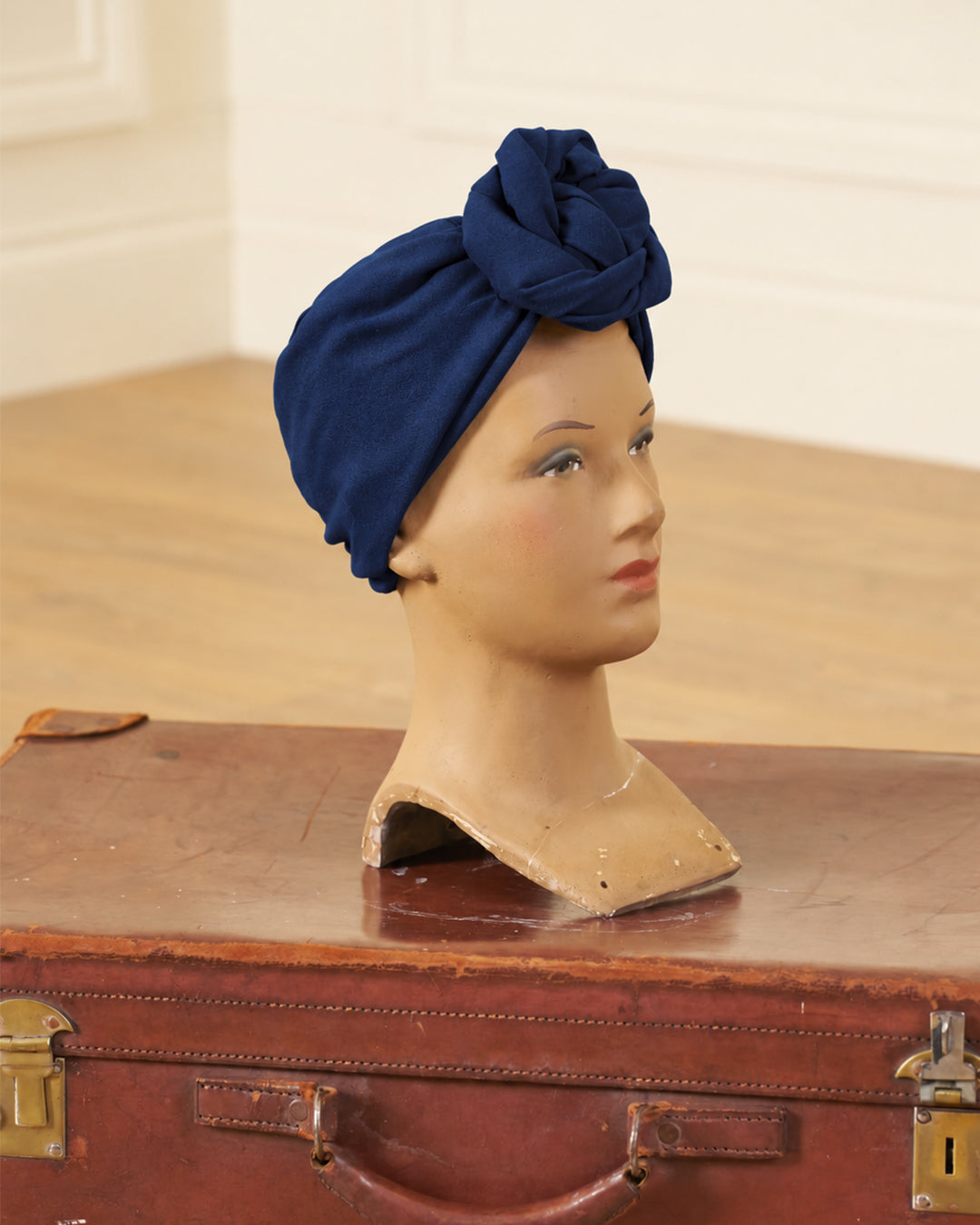 1940s Turban - Navy