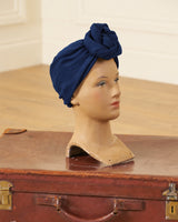1940s Turban - Navy