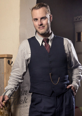 Classic Waistcoat - Navy Twill