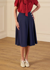 1940s Whirlaway Skirt - Navy