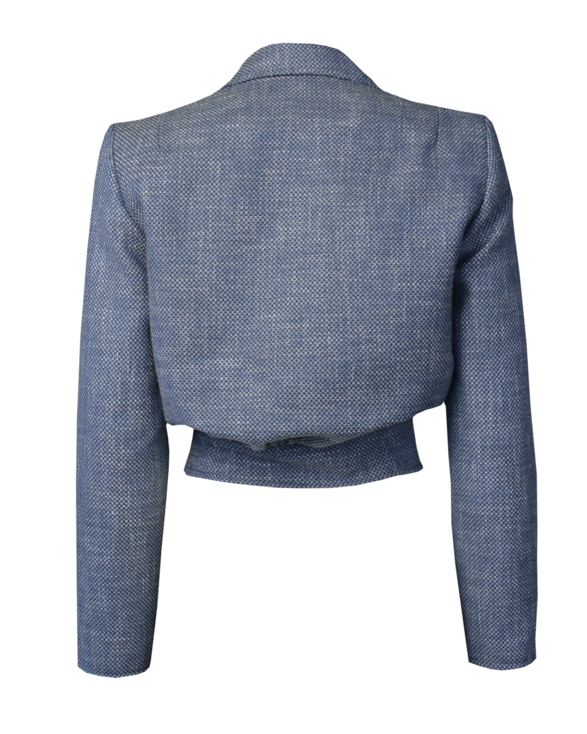 1940s Utility Buckle Jacket in Blue Wool