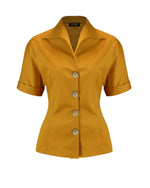 50s Norma Jean Blouse - Mustard