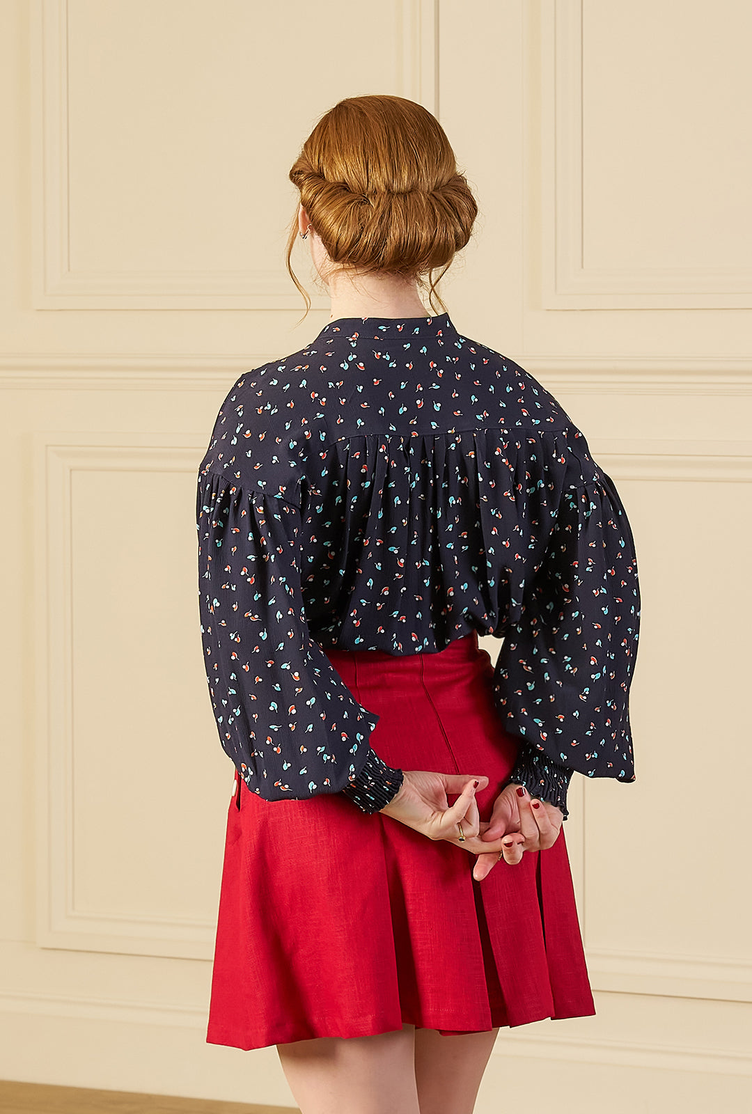1930s Poet Blouse - Ocean Pearl