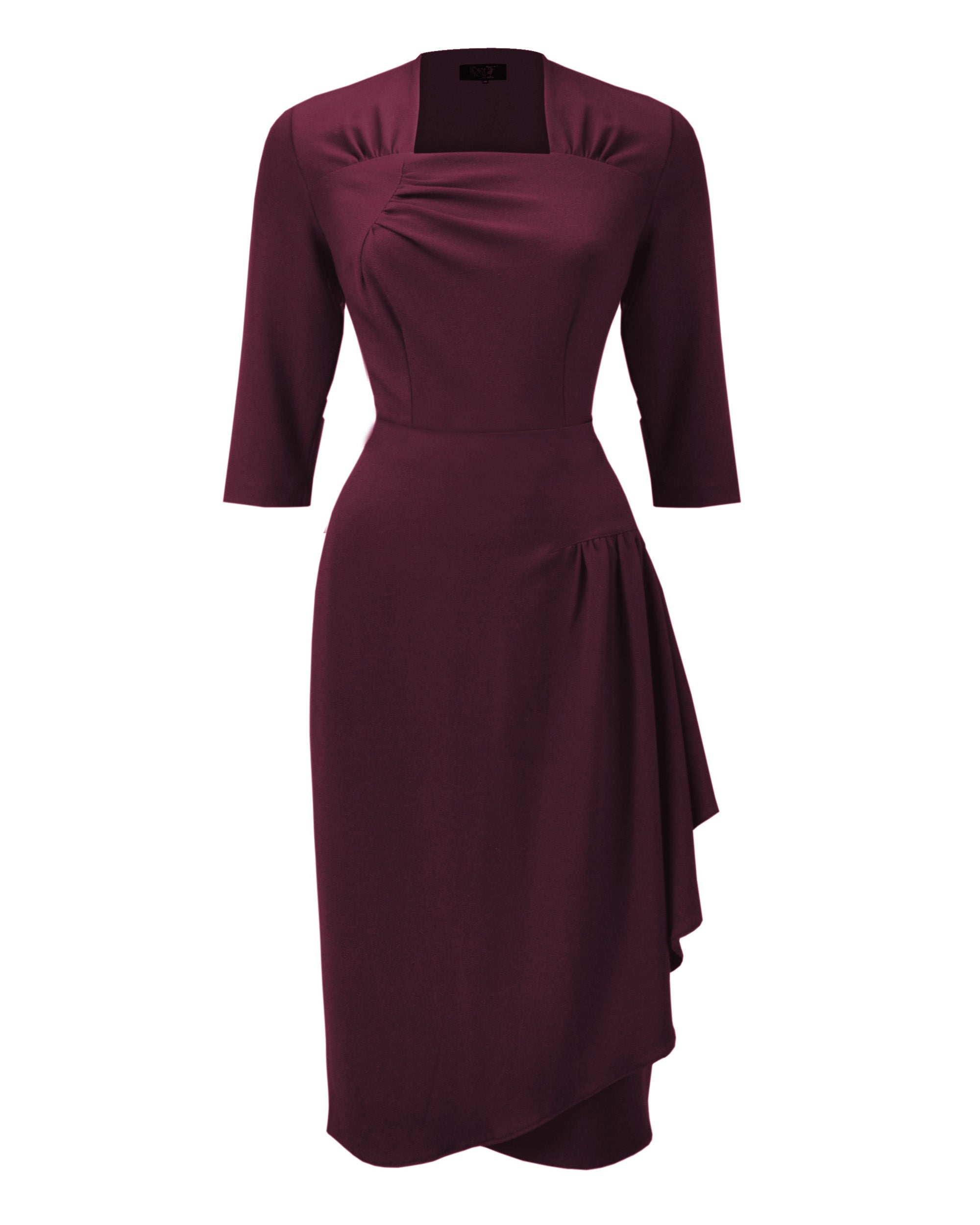 1940s O'Hara Cocktail Dress in Aubergine