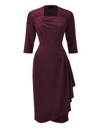 1940s O'Hara Cocktail Dress in Aubergine