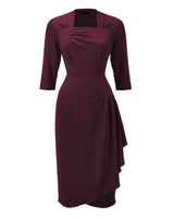 1940s O'Hara Cocktail Dress in Aubergine
