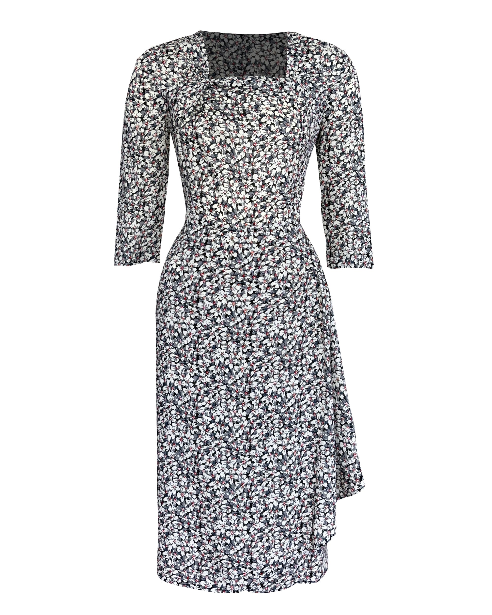 1940s O'Hara Cocktail Dress in Moonflower
