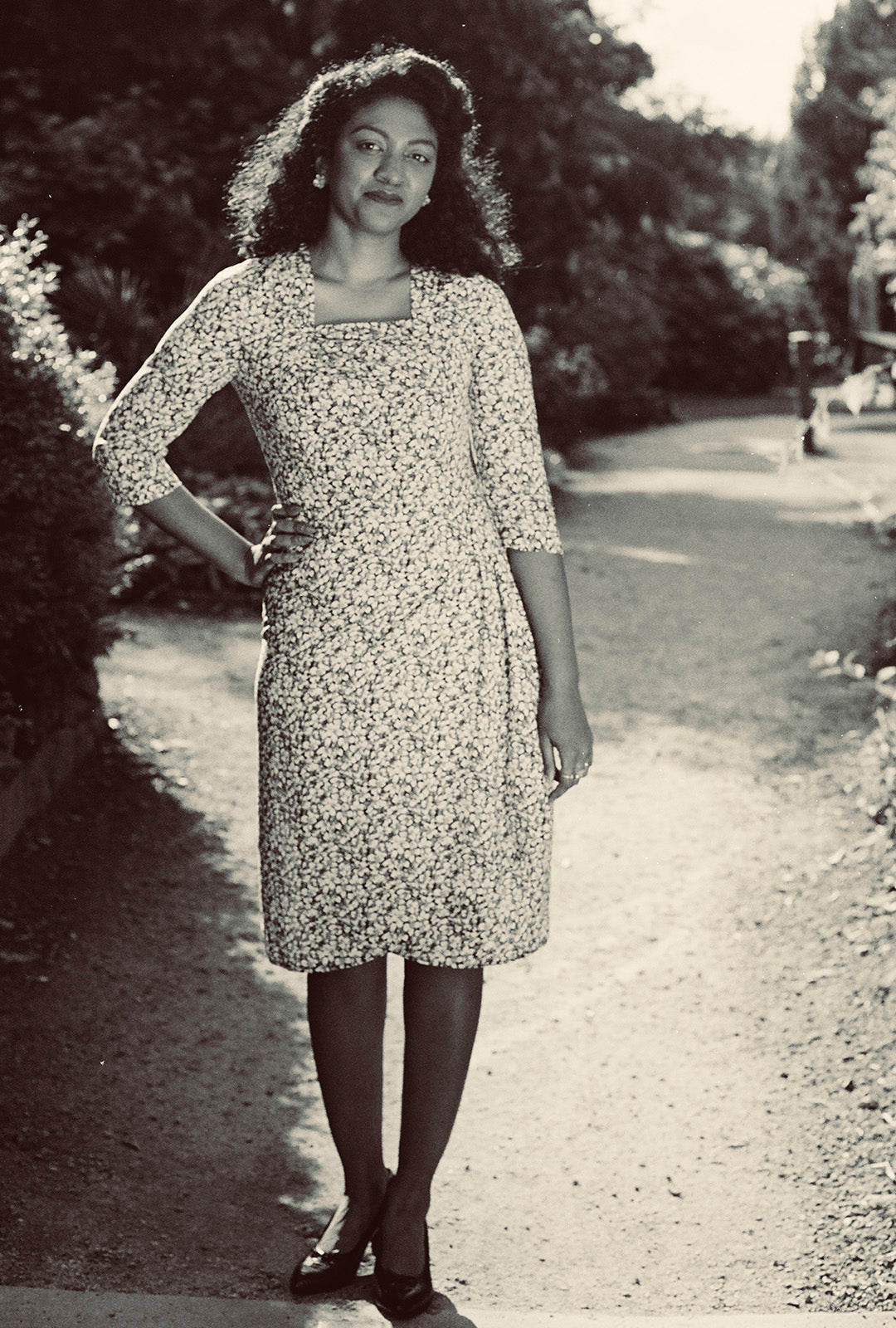 1940s O'Hara Cocktail Dress in Moonflower
