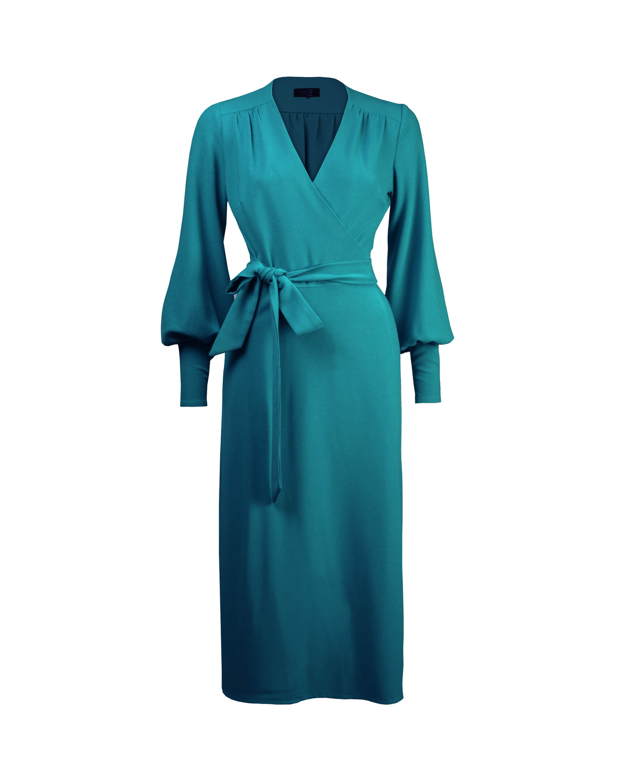 70s Ossie Wrap Dress - Teal