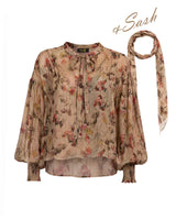 1930s / 1970s Poet Blouse & Sash - Wild Nectar Georgette