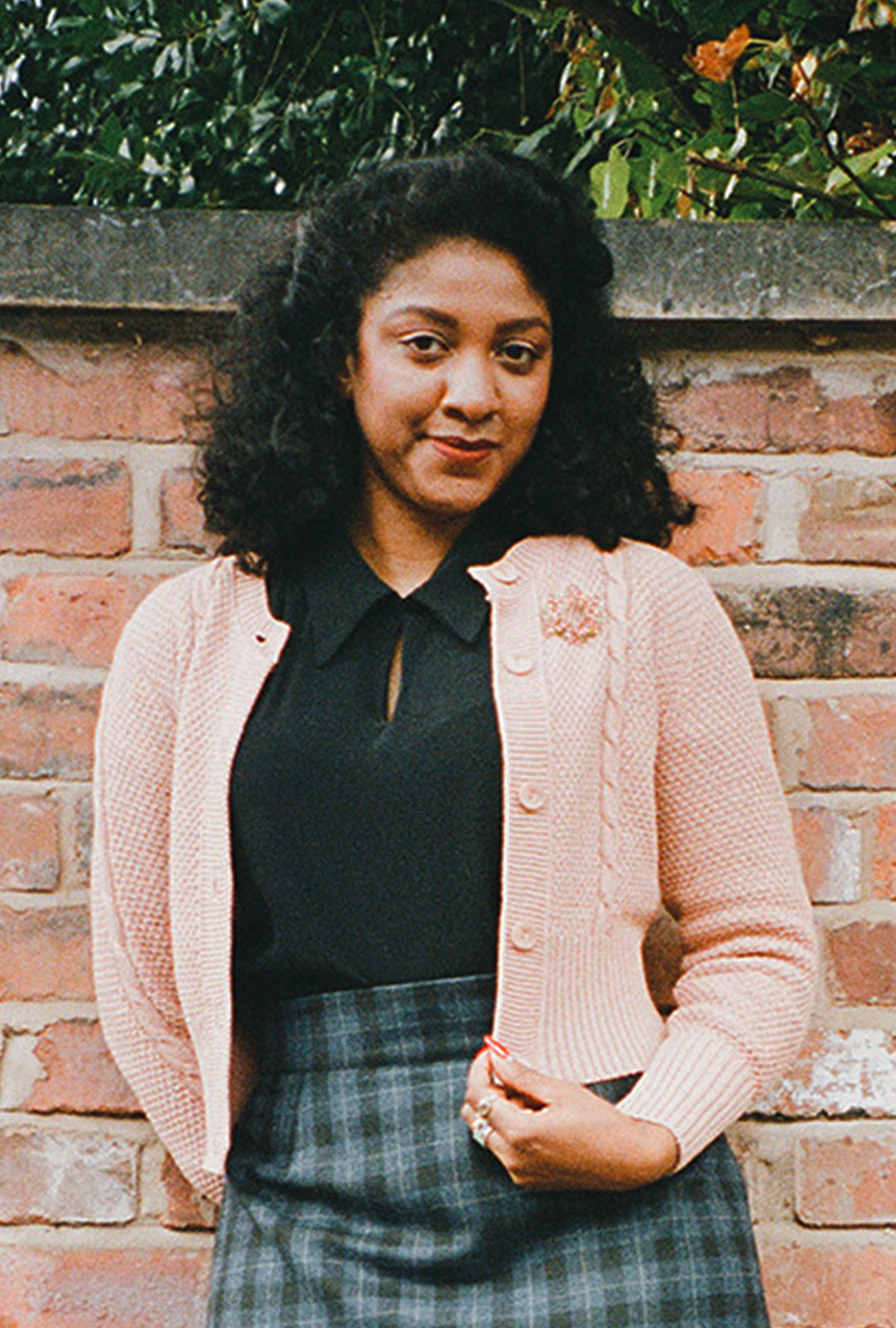 Vintage Cable Crop Cardigan - Paprika