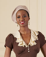 Knitted Beret - Pearl