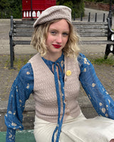 Knitted Waistcoat - Pearl