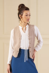 Knitted Waistcoat - Pearl