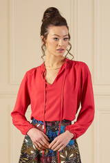 1970s Peasant Blouse - Fire