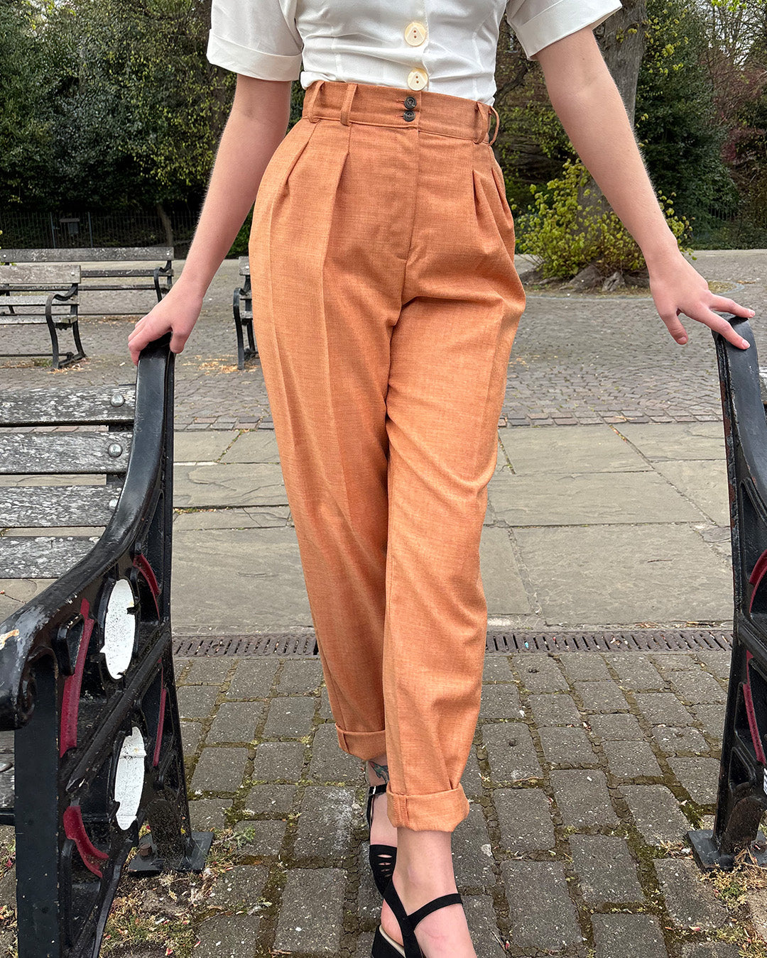 1950s Premium Peg Trousers - Amber