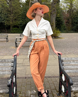 1950s Premium Peg Trousers - Amber