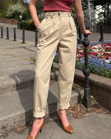 1950s Premium Peg Trousers - Ecru
