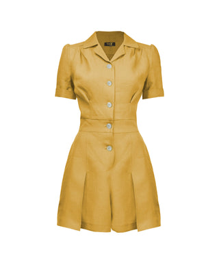 30s Sports Suit - Gold Linen