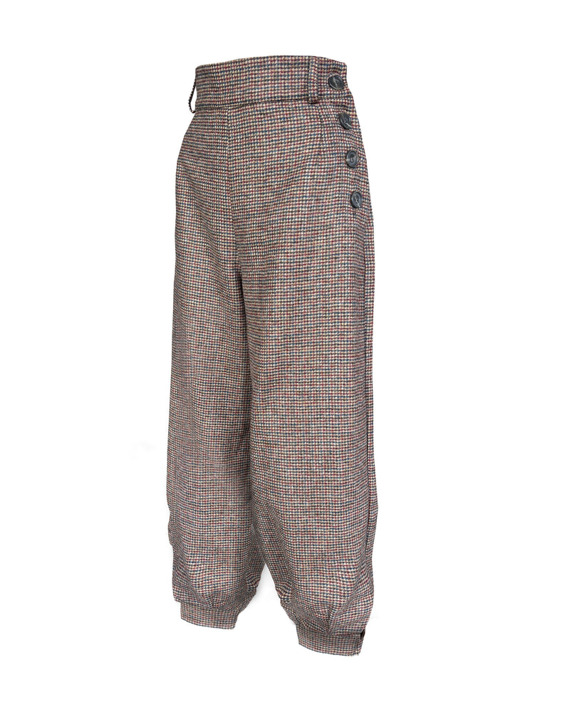 Ladies Plus Fours in Walnut Check Wool