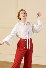 1930s Poet Blouse - Ivory