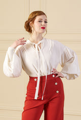 1930s Poet Blouse - Ivory