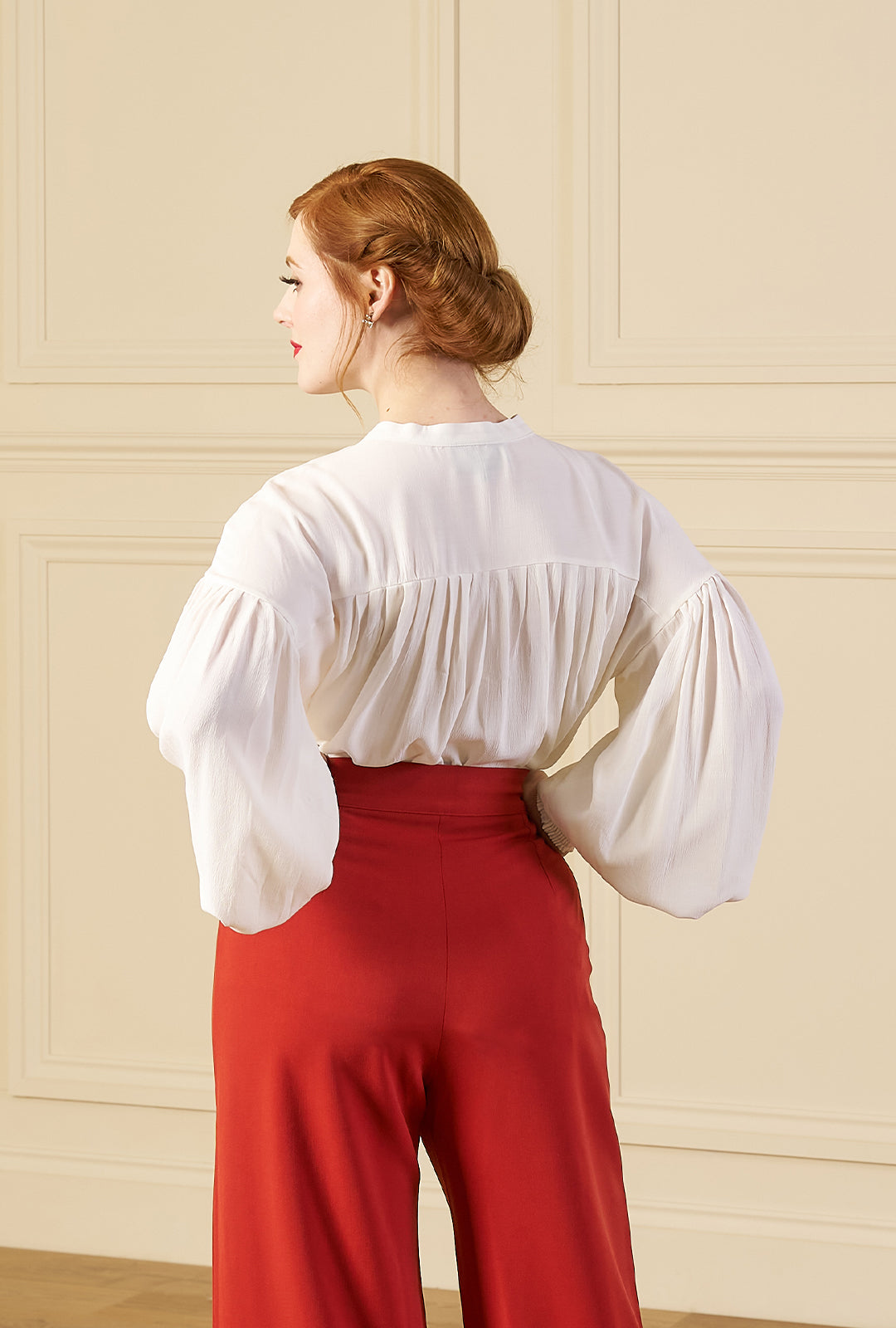 1930s Poet Blouse - Ivory
