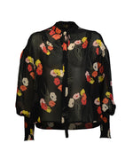 1930s Poet Blouse in Poppy Sheer