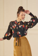 1930s Poet Blouse - Poppy Sheer