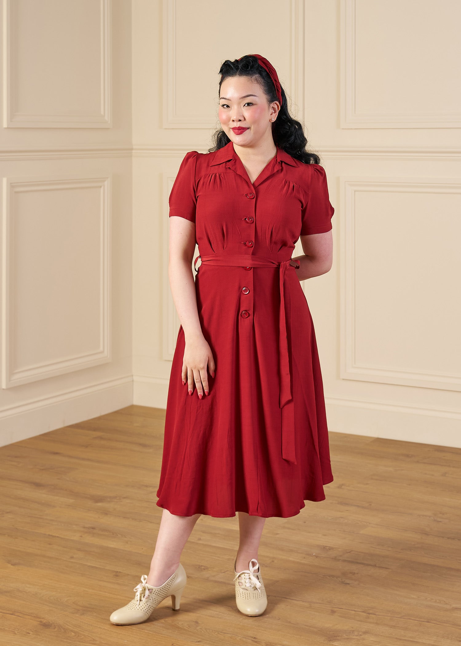 1940s Shirt-Waister Dress Port – House of Foxy - Main Image