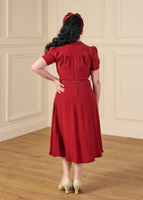 1940s Shirt-Waister Dress - Port