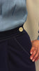 1940s Hepburn Pleated Trousers - Navy