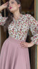 1950s Lola Blouse in Beautyberry Georgette