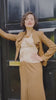 1930s Front Pleat Skirt in Amber Wool Silk