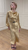1930s Joanie Bias Cut Dress - Gold Satin