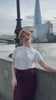 1930s Tie Neck Blouse - Ivory