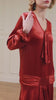 1920s Constance Gown in Rust Satin