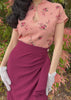 40s Waterfall Skirt - Berry