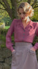 1940s Sweetheart Blouse - Plum