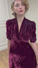 1930s Ivy Velvet Dress - Dusky Rose