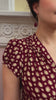 1930s 'Ava' Tea Dress - Wine Deco Dot