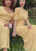 1940s 'Girl Friday' Midi Dress - Sahara