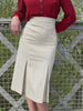 1940s Prim Pleated Skirt - Ecru