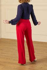 1940s Swing Trousers - Red
