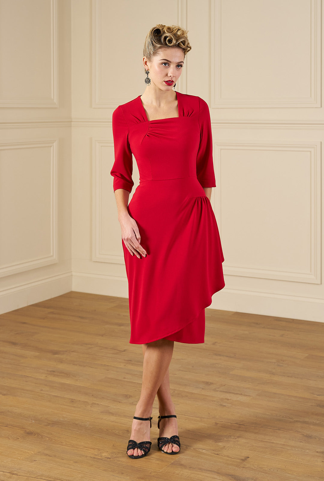 1940s O'Hara Cocktail Dress in Red