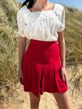 1930s Pleated Shorts - Red