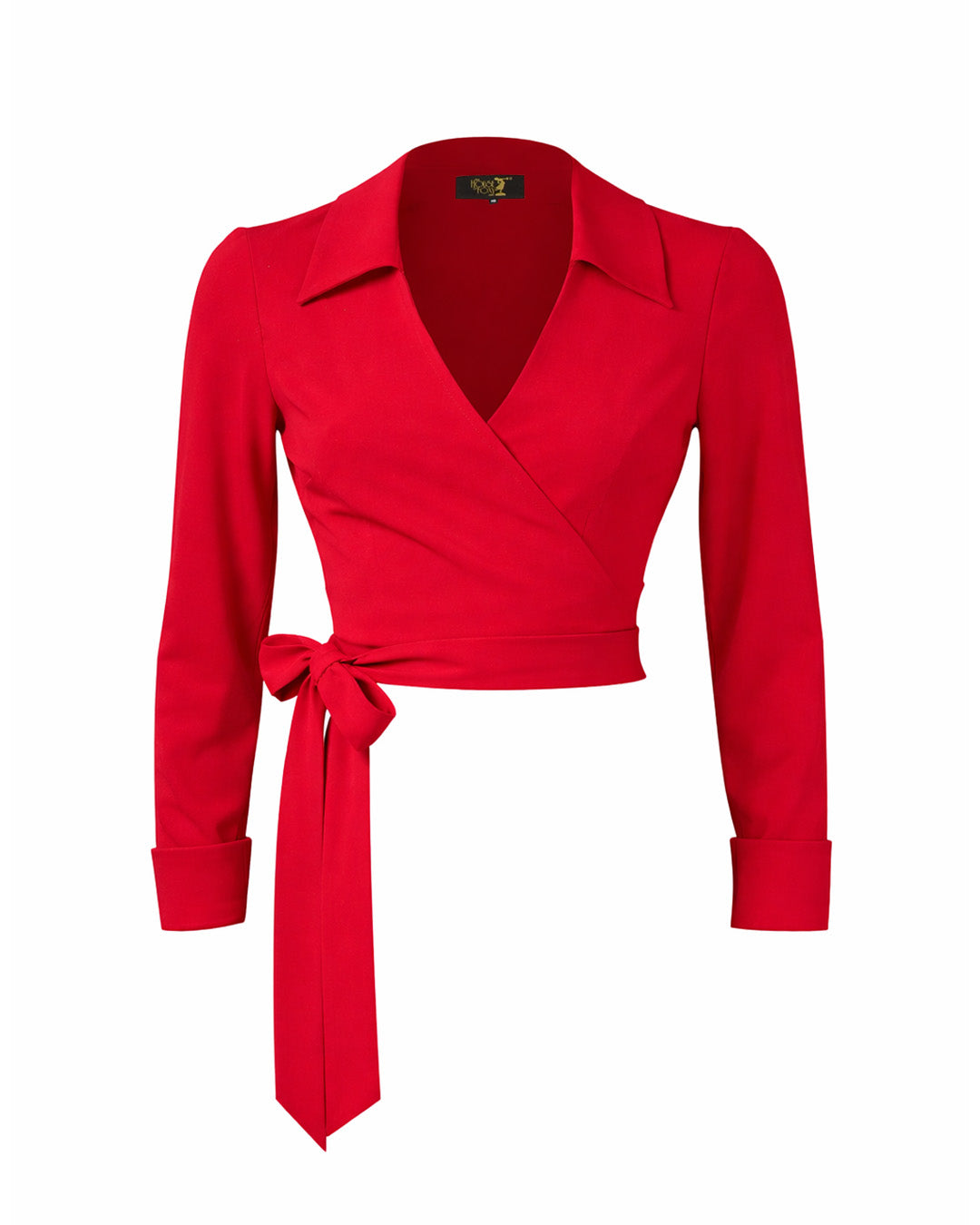 1970s Wrap Top - Red - product shot