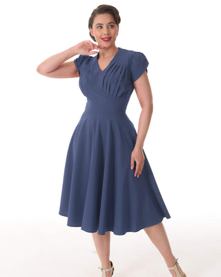 1950s Retro Swing Dress - Airforce