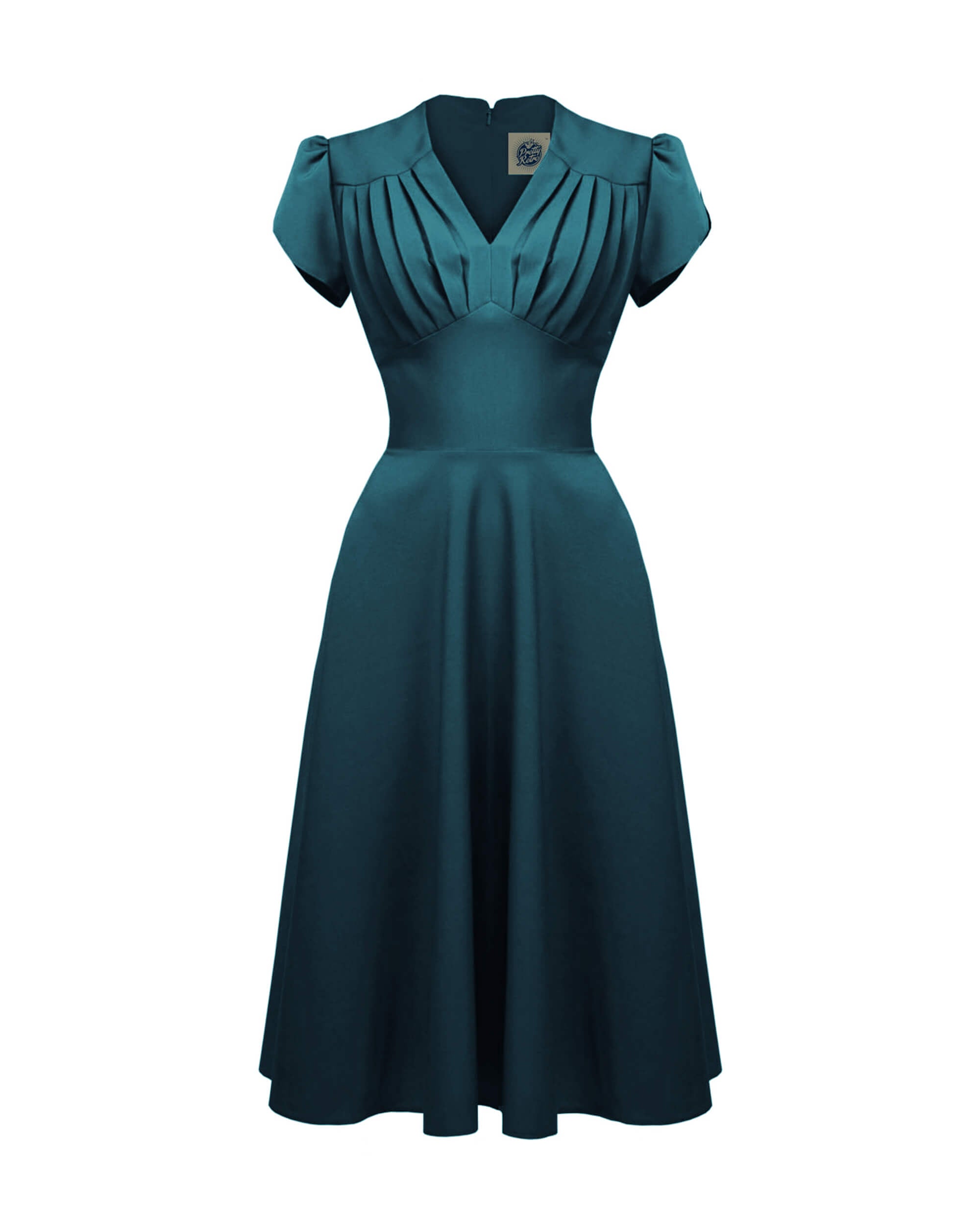 1950s Retro Swing Dress - Teal
